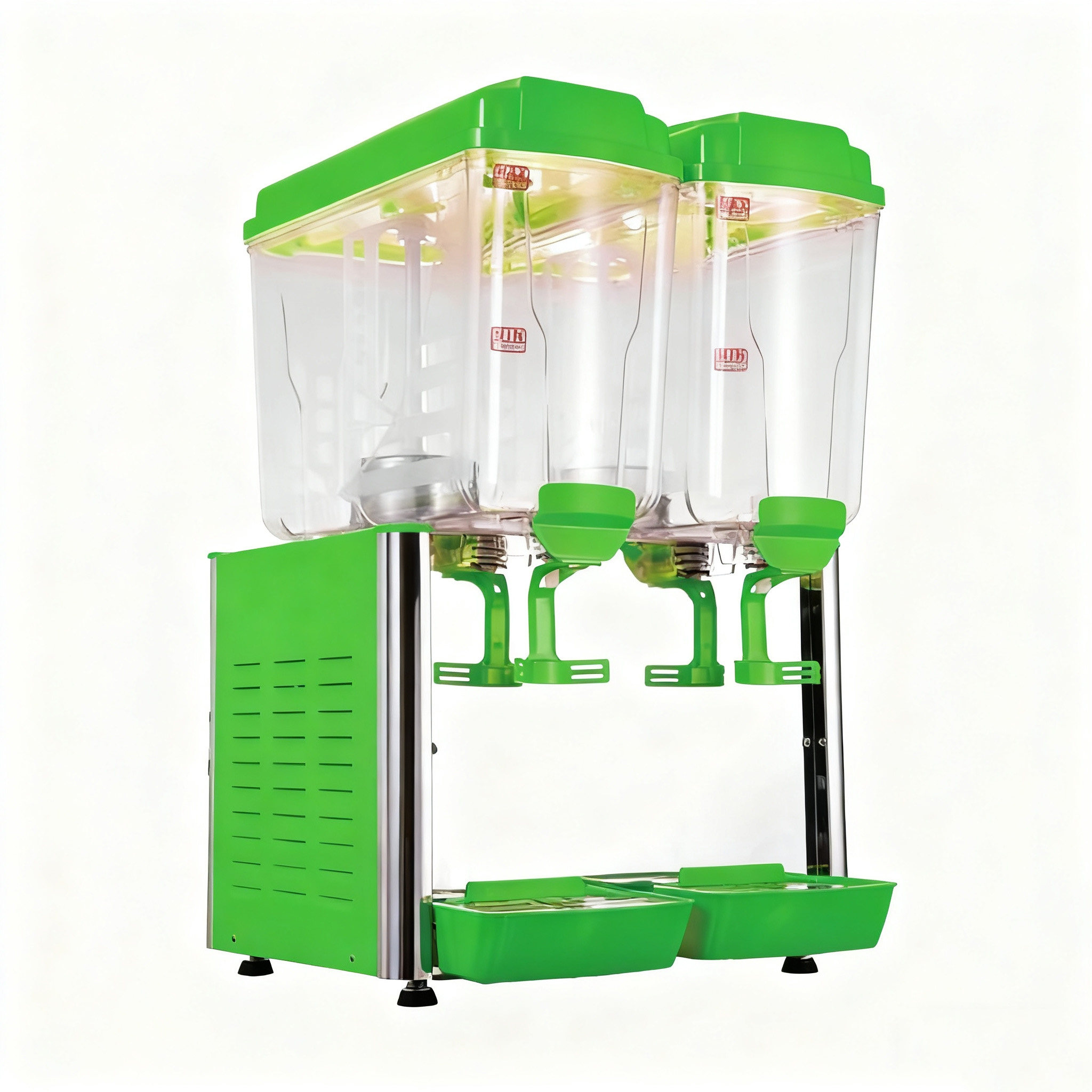 Two hopper juice dispenser